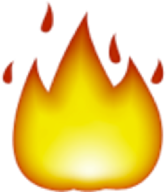 Fire Emoji 128 - Fire Emoji With Transparent Background (800x800)