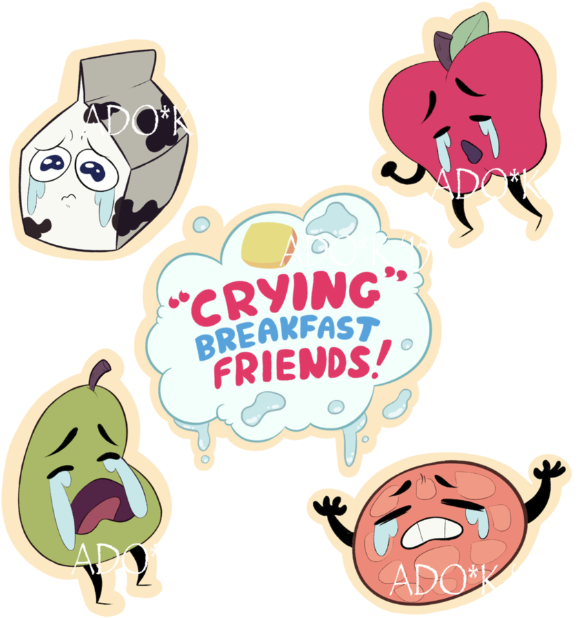 Crying Breakfast Friends - Steven Universe Crying Breakfast Friends Hd (869x919)