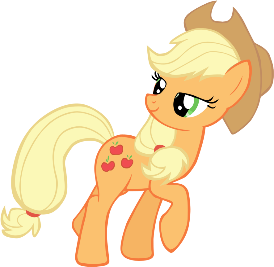 Applejack - My Little Pony Yellow Name (900x900)