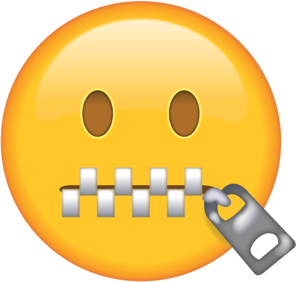Zipper-mouth Face Emoji In Png - Zipper Mouth Emoji Png (640x640)