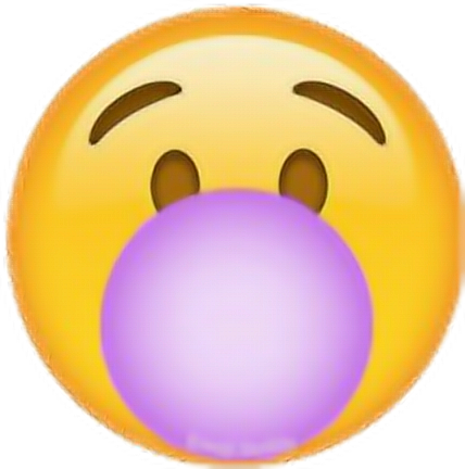 Chicle Emoji Emojis Emojisticker Emojiwhatsapp Emojiedi - Emoji Chicle Png (1024x1016)