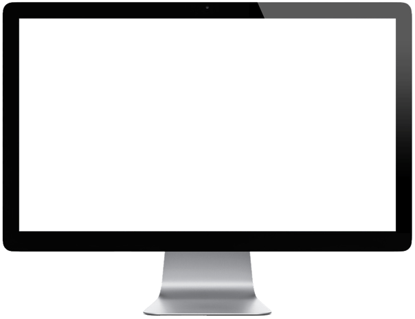 Display Clipart Apple Computer - Blank Computer Screen Png (604x464)