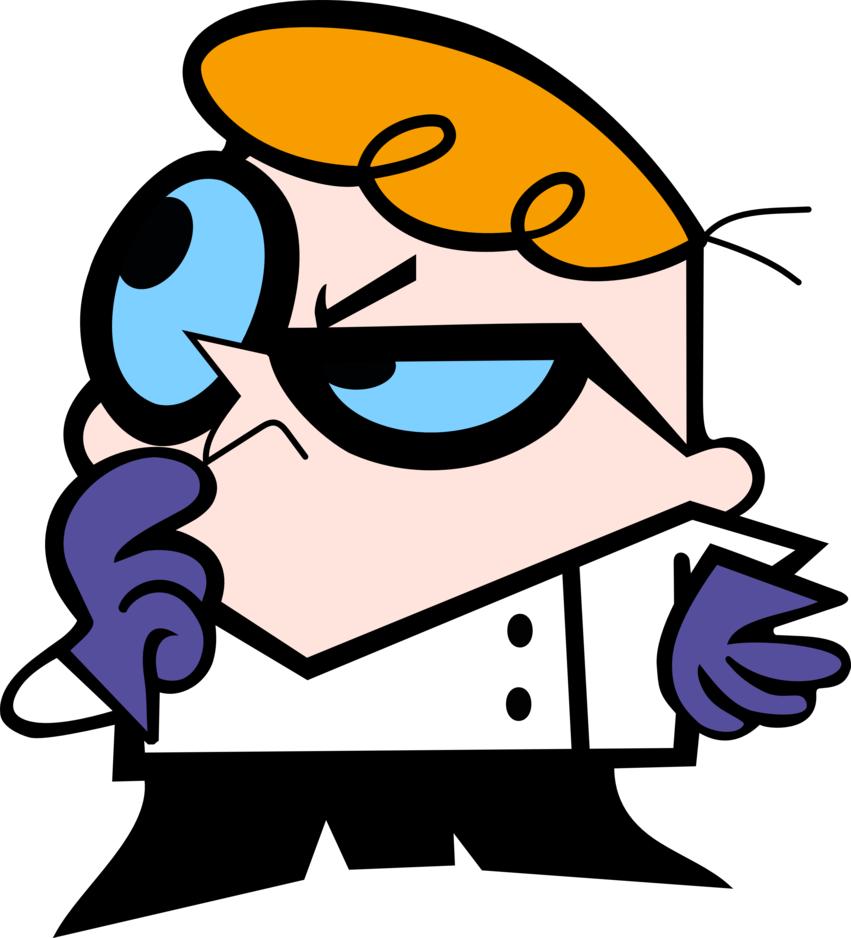 Thinking Clipart Transparent Background - Dexter's Laboratory Transparent (851x938)