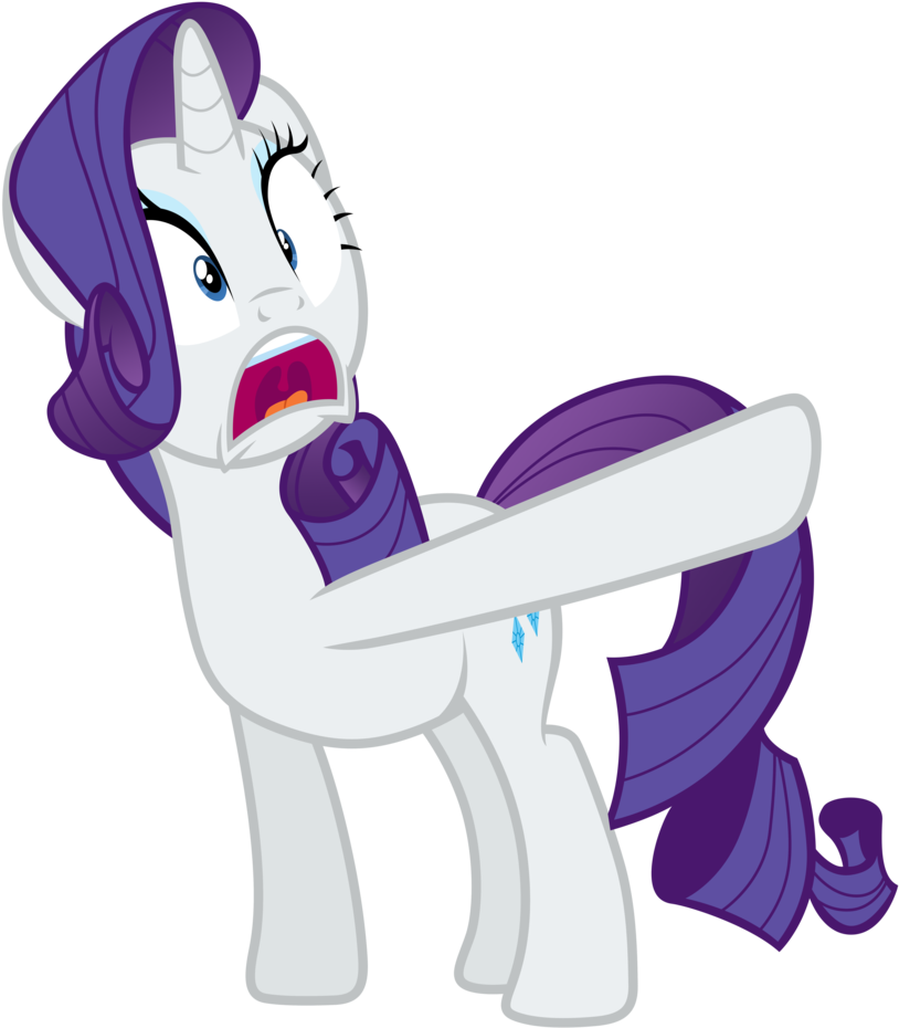 Rarity In Shock And Pointing Her Hoof By Tardifice - My Little Pony Rarity Tutu Dress, Mlp Costume, Halloween (836x955)