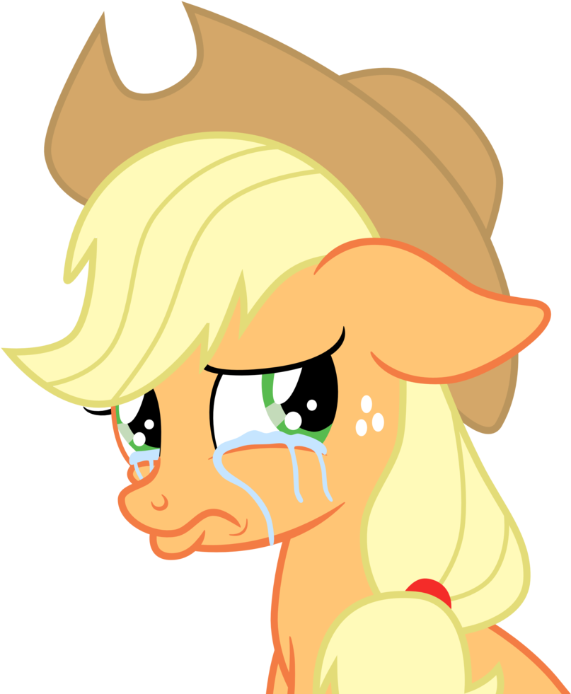 Hank0, Crying, Sad, Safe, Unhapplejack - Пони Плачут (815x981)