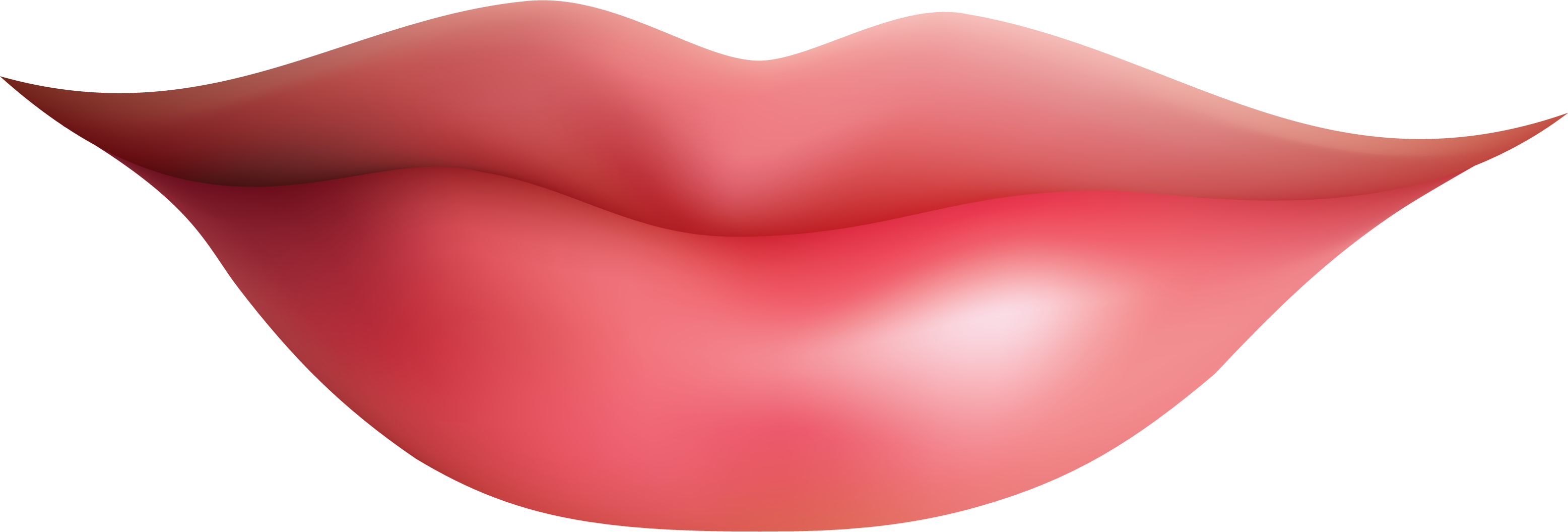 Lips Clipart Transparent Background - Lips Png (3112x1055)