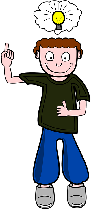 Boy Thinking Clipart 12, - Idea Clipart (360x720)