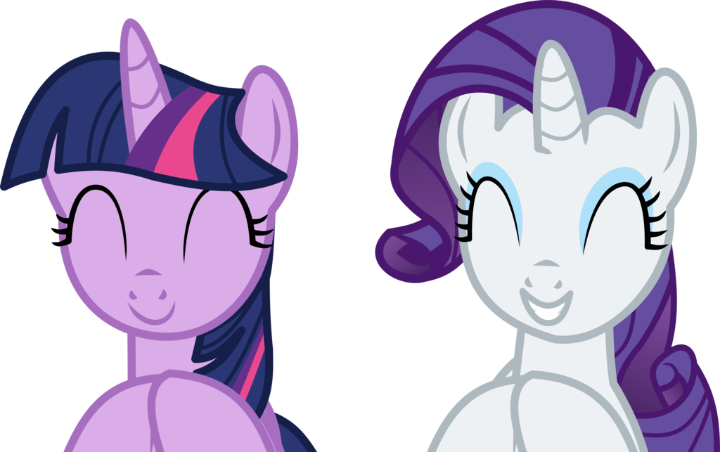 Twilight Sparkle And Rarity Vector - Rarity And Twilight Sparkle (1024x643)