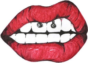 Tumblr Static Lips By Iconstinukok - Swag Desenhos (424x600)