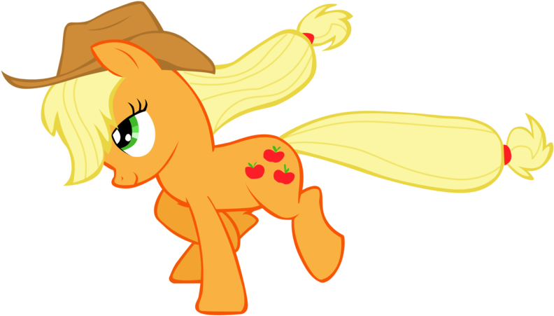 Applejack Vector By Duduam - Applejack Running Vector (900x512)