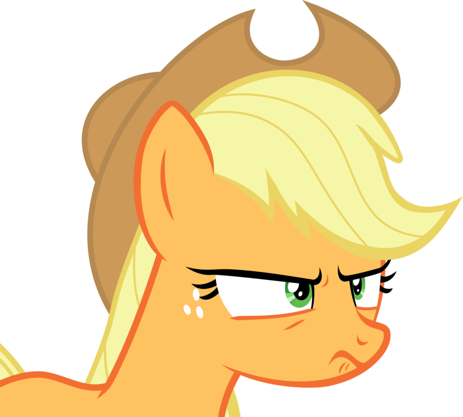 Angry Applejack By Pink1ejack - Upset Applejack (942x847)