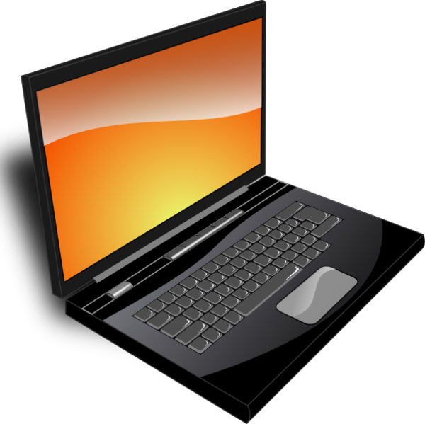 Laptop Orange Image - Dell Company - A Strategic Analysis (600x599)
