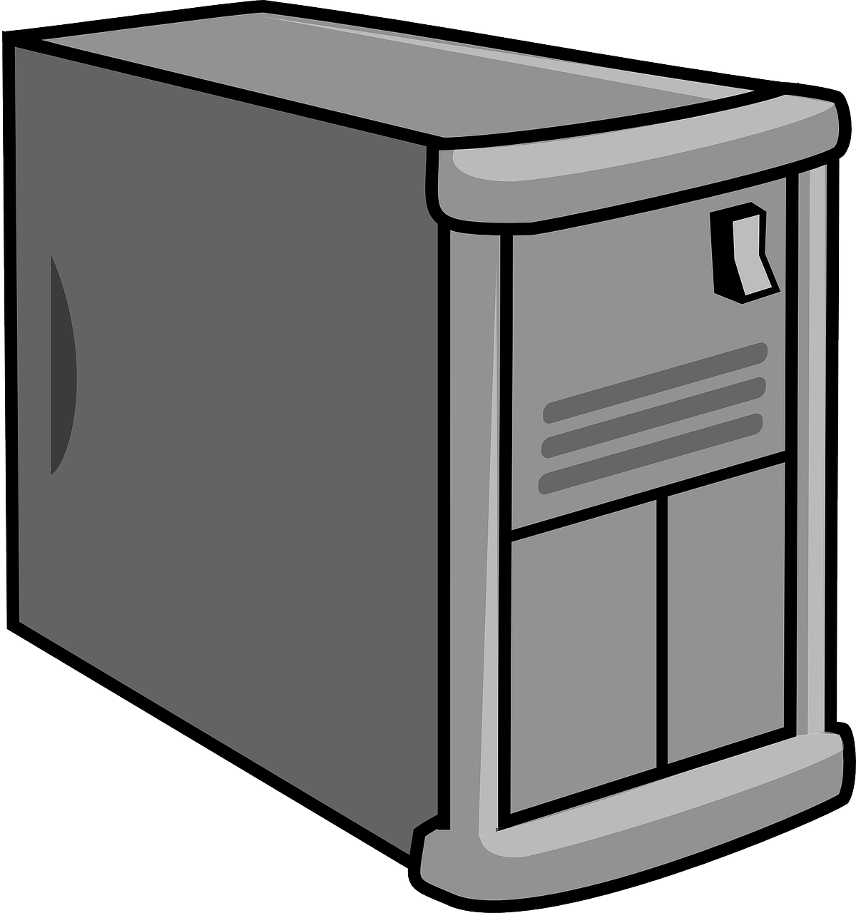 Computer Pc Tower Desktop Pc - Server Clipart (1200x1280)