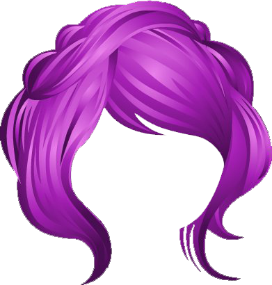 Pink Hair Clipart Transparent - Wig Clipart (391x410)
