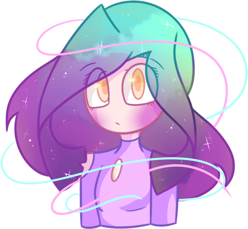 Galaxy Girl By Euly945 Galaxy Girl By Euly945 - Cute Chibi Galaxy Girl Transparent (1000x999)