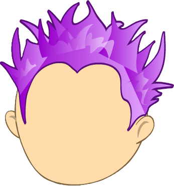 Hair Clipart Spiky Hair - Perm (347x371)