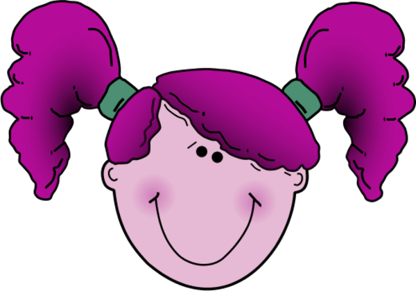 Girl Face Smiling Happy With Piggy Tails Hair Vector - Pippi Longstocking Literature Guide And Mini-lapbook (600x420)