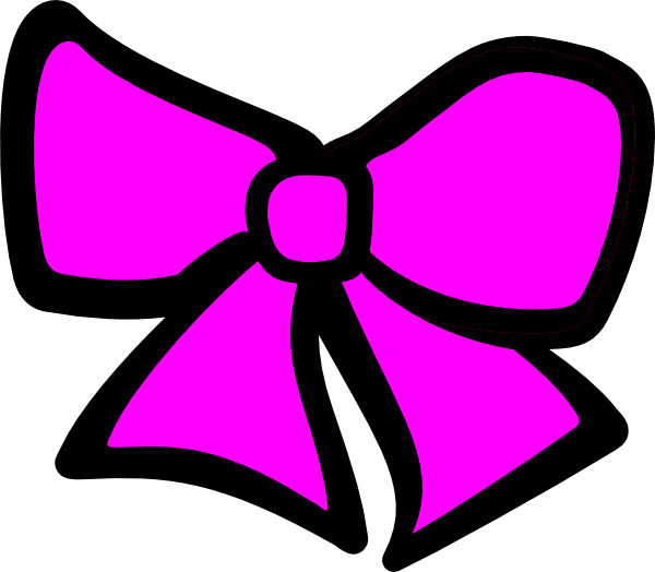 Pink Hair Bow Clip Art - Clip Art Hair Bows (600x524)