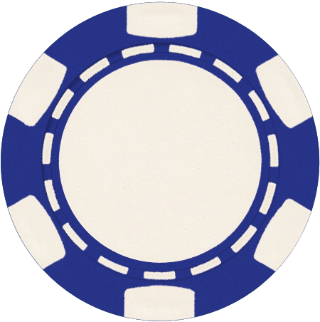 50 Blue 6 Stripe - Poker Chip Clip Art (464x463)
