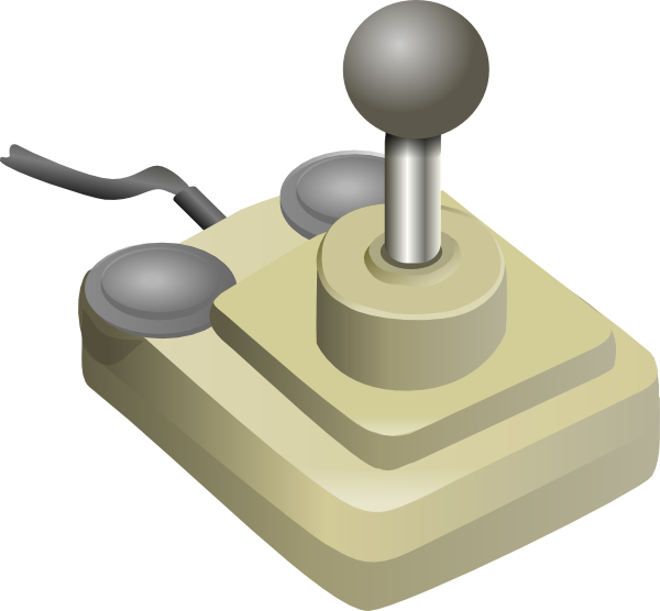 Joystick Beige Gray Clip Art At Clker - Joystick Clip Art (600x556)