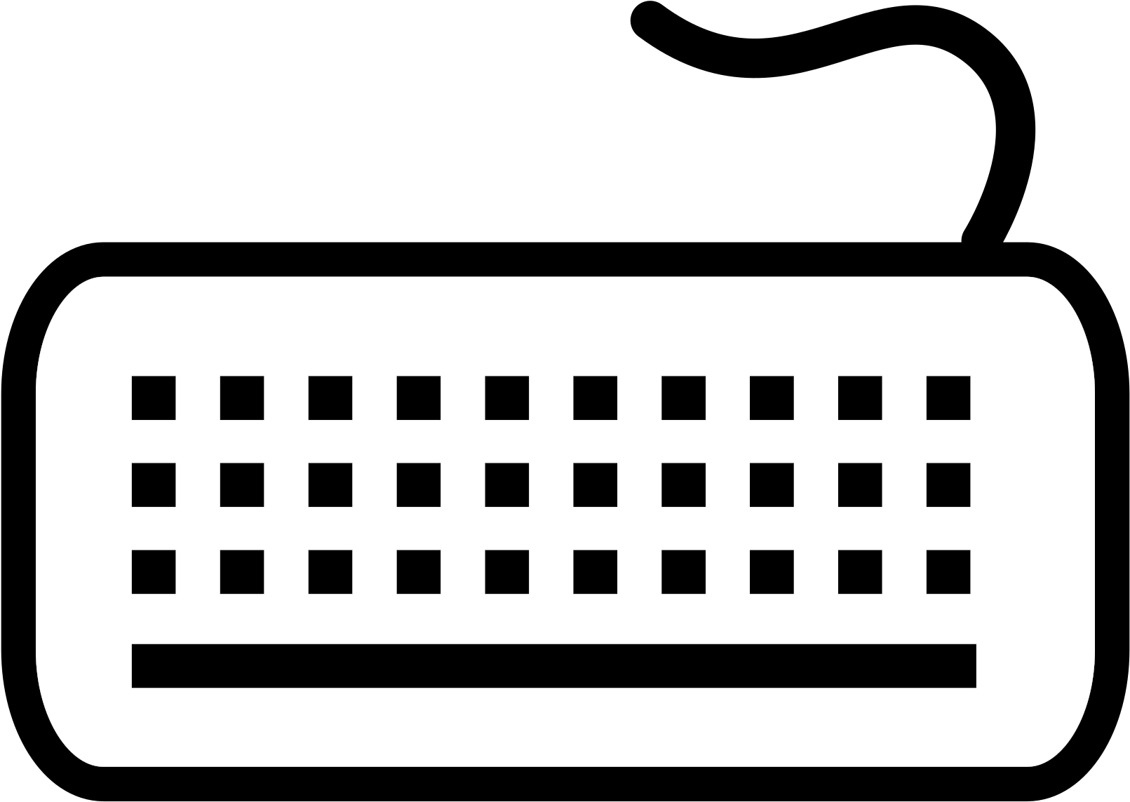 Big Image - Keyboard And Mouse Silhouette (2400x2400)