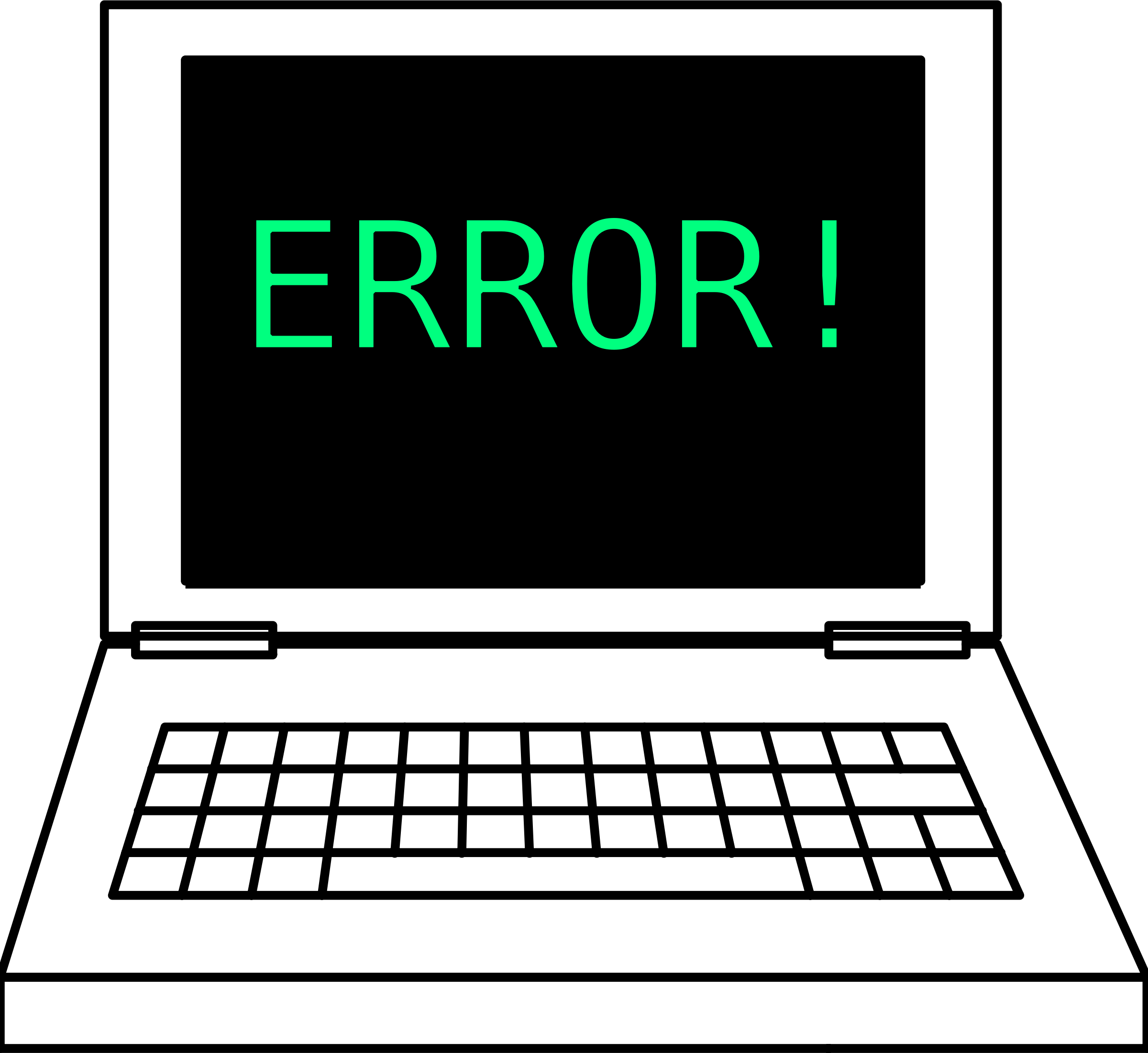 Computer Error Clipart - Laptop Clip Art (2400x2203)