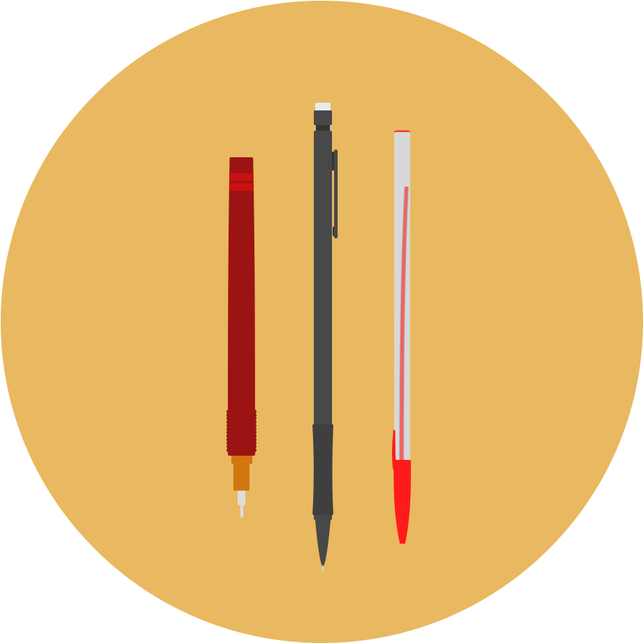 Pencil Icon Flat Design Icon Stock Illustration - New York Times App Icon (1000x1000)