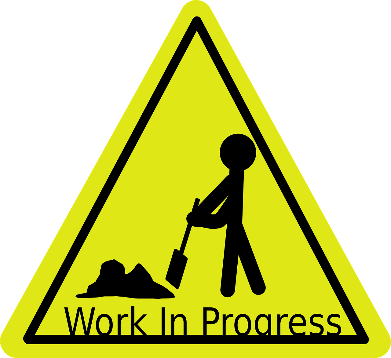 Work In Progress Png Clip Arts - Work In Progress Sign (1280x1172)