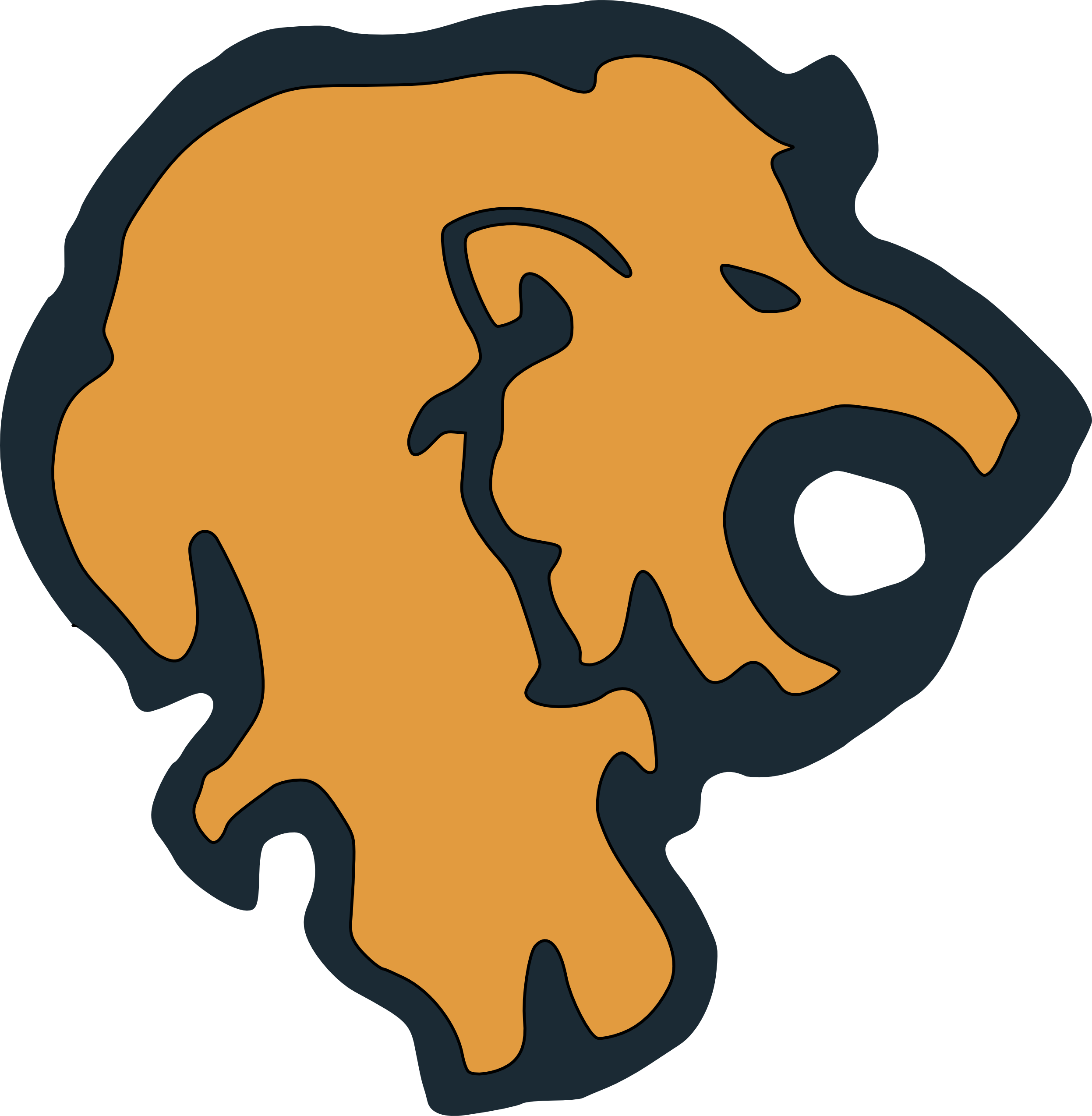 Lion Head Silhouette Png - Lion Head (2493x2547)