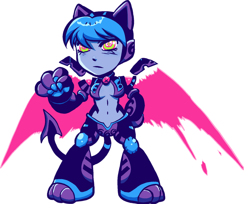 Devil Mecha Cat Girl By Angieness - Mecha Cat Girl (800x671)