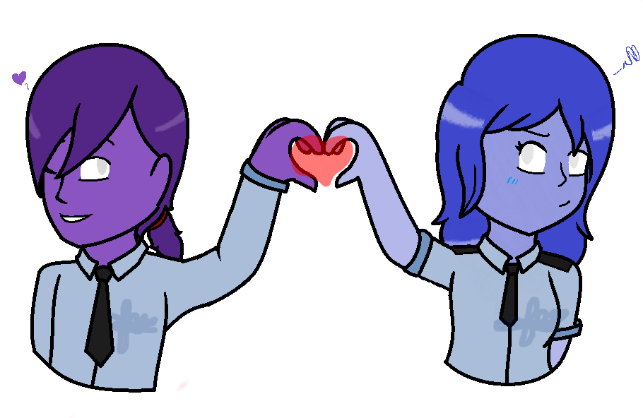 Purple Guy X Blue Girl- Request By Usagui12 - Purple Guy X Girl (910x592)