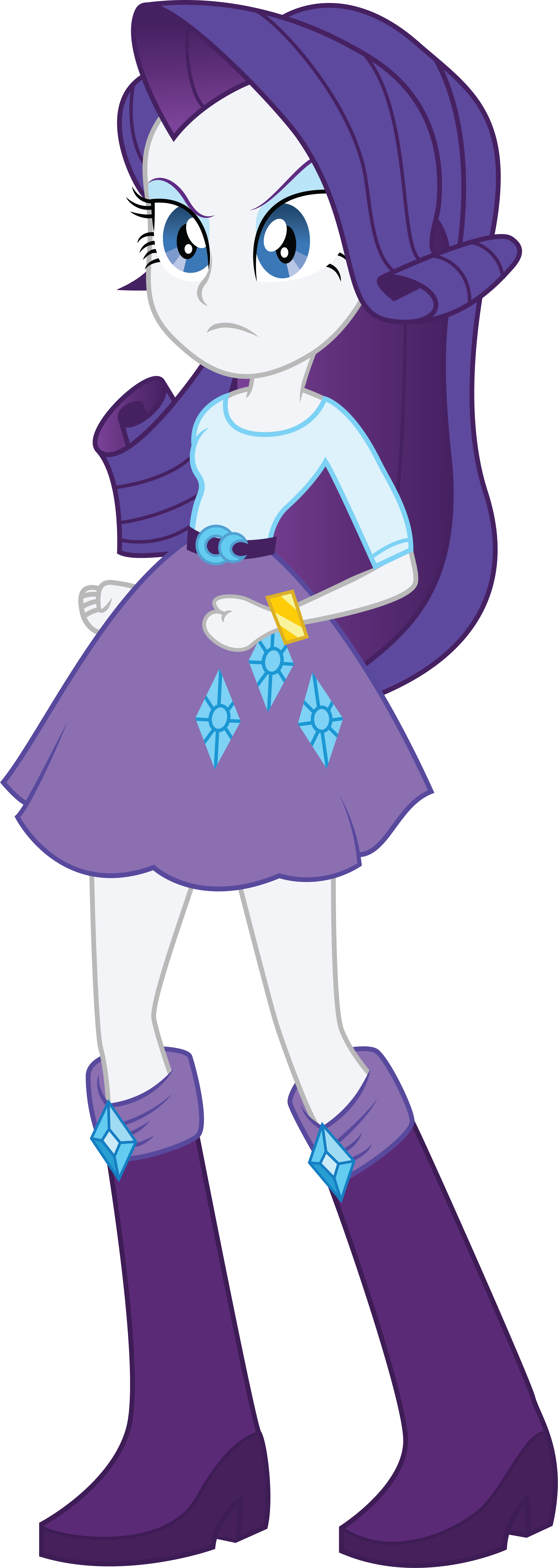 Mood Clipart Not - Rarity Human Angry (2911x8181)