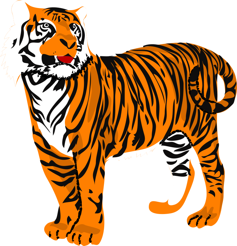 Cute Baby Tiger Clipart Free Images 2 Image - Tiger Clipart Png (771x800)