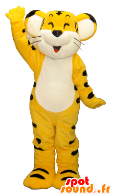 New Yellow Tiger Mascot, Tri Kun, Smiling And Cute - Nottorin New Spotsound Masot Yuru-chara Green Man With (300x400)