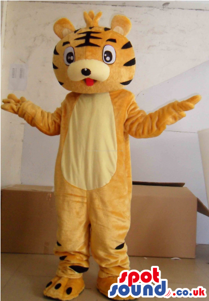 Customizable Orange And Yellow Cute Tiger Plush Animal - Customizable All Red Boar Plush Spotsound Ltd Mascot (600x600)