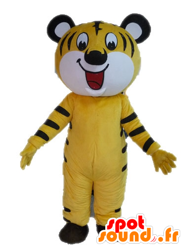 Mascot Yellow And Black Tiger - Mascot (600x600)