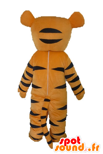 Orange Tiger Mascot, White And Black - Teddy Bear (600x600)