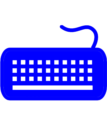 Computers - Blue Keyboard Clipart Png (512x512)
