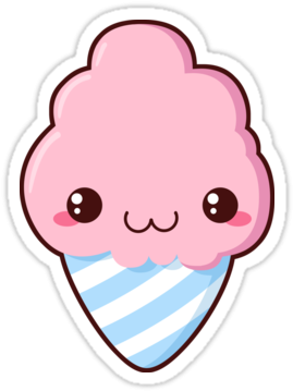 Cotton Candy P Sticker - Cartoon Cotton Candy Png (375x360)