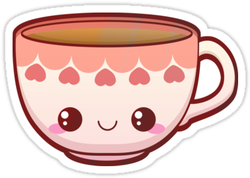 "kawaii Teacup" Stickers By Pai Thagoras Redbubble - "kawaii Teacup" Stickers By Pai Thagoras Redbubble (375x360)