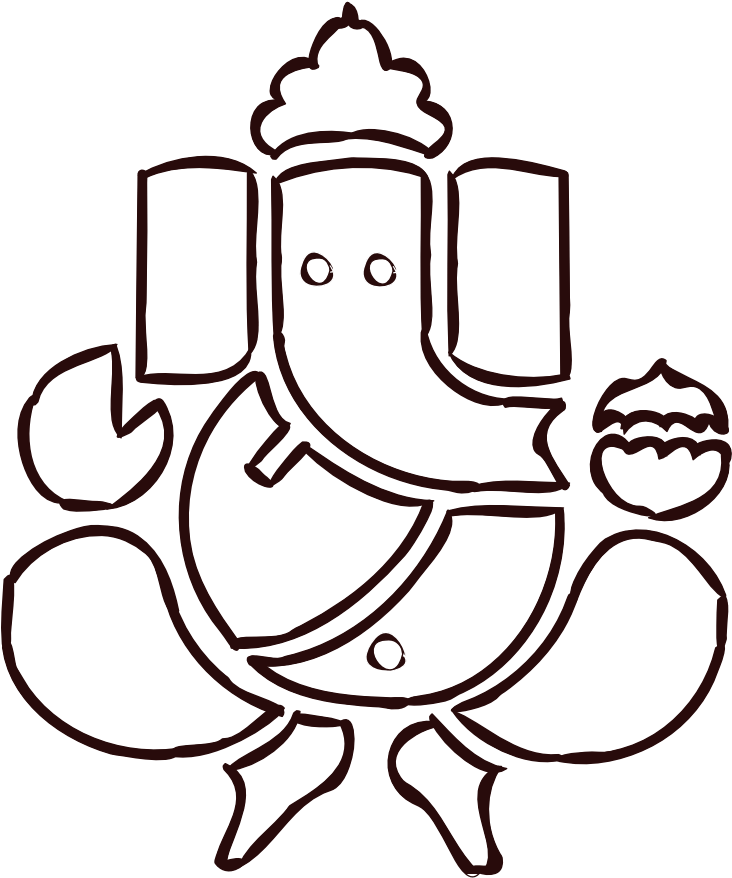 Incredible Ganesh Clip Art - Line Diagram Of Ganesha (999x1413)