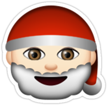 "emoji Santa Asian" Stickers By Emoji Xmas Redbubble - "emoji Santa Asian" Stickers By Emoji Xmas Redbubble (375x360)