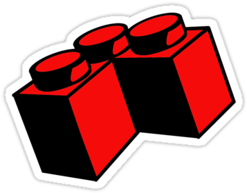 "2 X 2 Brick Corner By Customize My Minifig" Stickers - Lego Clip Art (375x360)