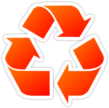 "recycle Symbol By Chillee Wilson" Stickers By Chilleewilson - Made From Recycled Materials Logo (375x360)