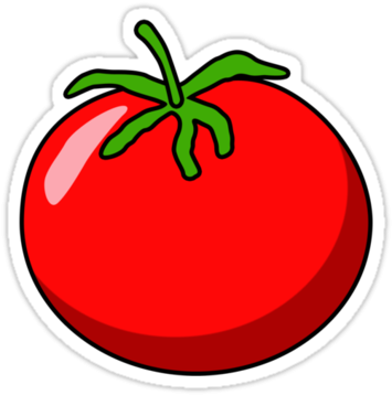 Simple Cartoon Tomato Cartoon Tomato Stickers By Mdkgraphics - Animated Images Of Tomato (375x360)