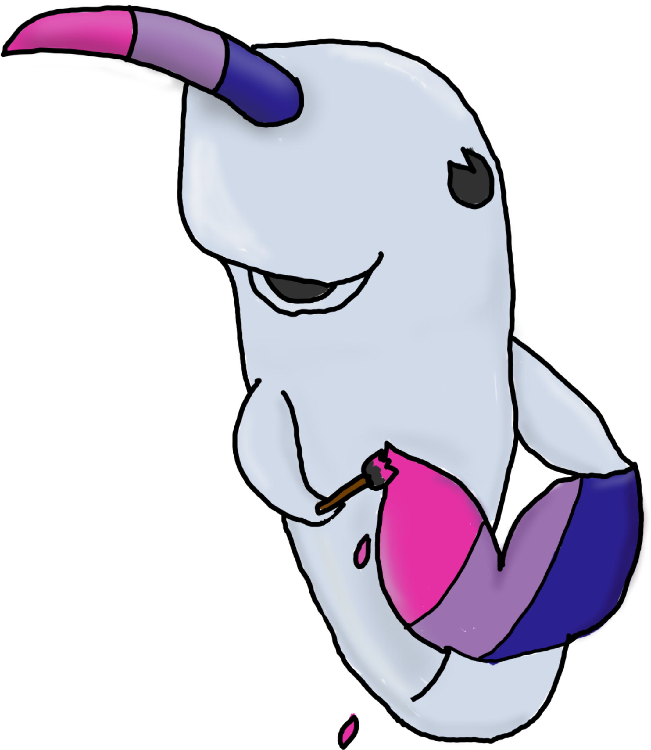 Bi Narwhal - Redbubble (2800x2800)
