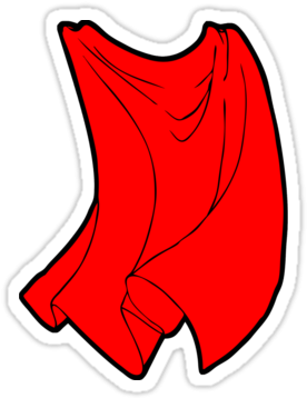 Superhero Cape Stickers By Michael Lee Redbubble - Clip Art (375x360)