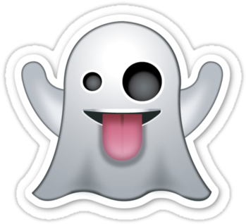 "ghost Emoji Sticker" Stickers By Youtubemugs Redbubble - Emojis Png (375x360)