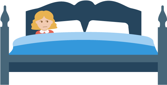 Furniture Clipart Big Bed - Too Big Bed Clipart (591x411)