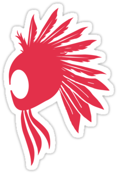 "ikaika Warrior Helmet" Stickers By Hepuakiko Redbubble - Hawaiian Warrior Helmet Drawing (375x360)